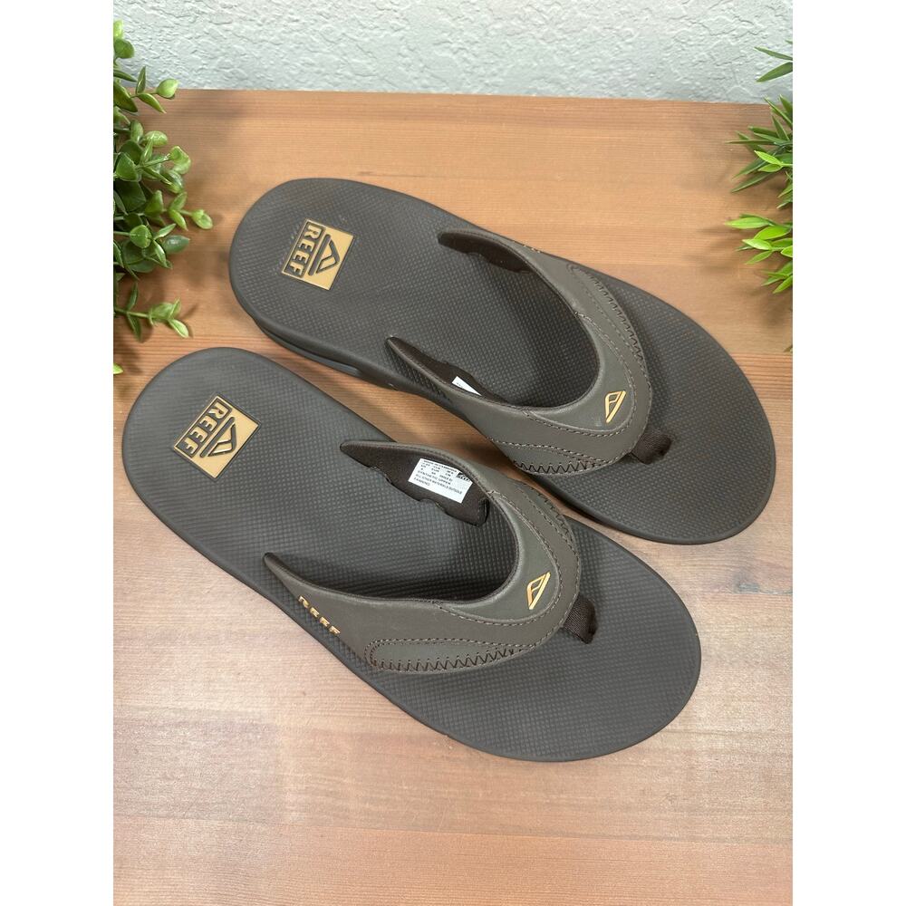 Reef Men's Fanning Flip Flop Thong Sandals Bottle Opener Size 8